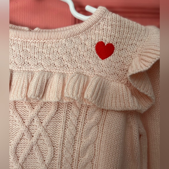 Janie and Jack cable-knit heart sweater - Picture 3 of 3